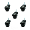 Service Caster 2 Inch Gloss Black Hooded 5/16 Inch Threaded Stem Ball Caster SCC, 5PK SCC-TS01S20-POS-GB-516-5